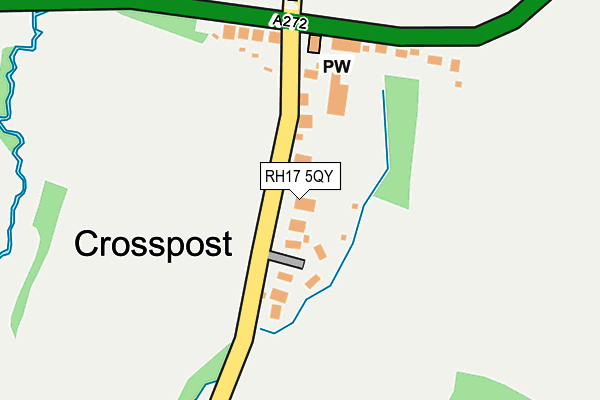 RH17 5QY map - OS OpenMap – Local (Ordnance Survey) RH17 5QY map - OS OpenMap – Local (Ordnance Survey)