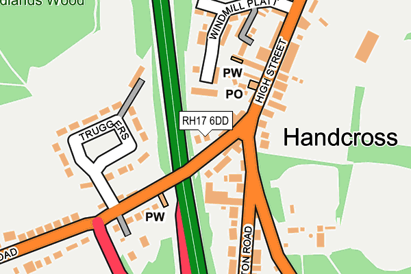 RH17 6DD map - OS OpenMap – Local (Ordnance Survey)