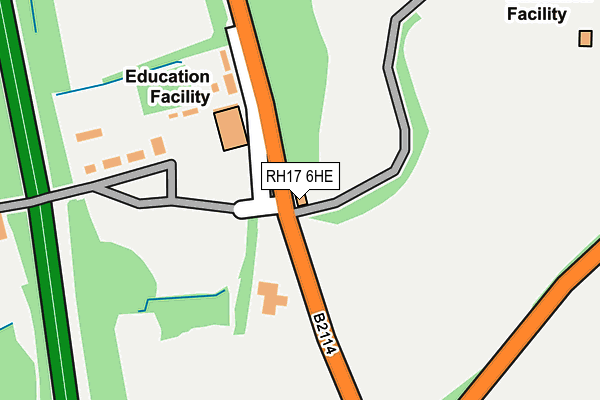 RH17 6HE map - OS OpenMap – Local (Ordnance Survey) RH17 6HE map - OS OpenMap – Local (Ordnance Survey)