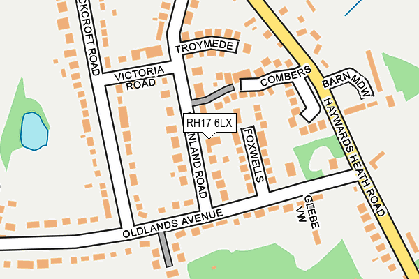 RH17 6LX map - OS OpenMap – Local (Ordnance Survey) RH17 6LX map - OS OpenMap – Local (Ordnance Survey)