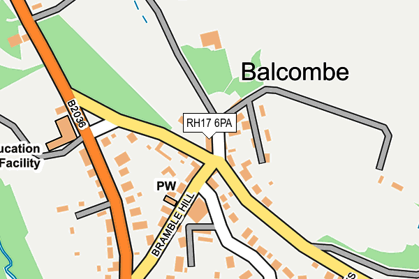 RH17 6PA map - OS OpenMap – Local (Ordnance Survey) RH17 6PA map - OS OpenMap – Local (Ordnance Survey)