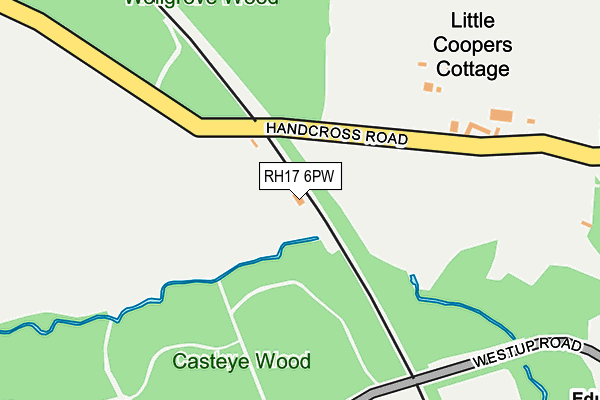 RH17 6PW map - OS OpenMap – Local (Ordnance Survey) RH17 6PW map - OS OpenMap – Local (Ordnance Survey)