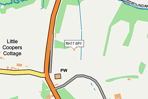 RH17 6PY map - OS OpenMap – Local (Ordnance Survey) RH17 6PY map - OS OpenMap – Local (Ordnance Survey)