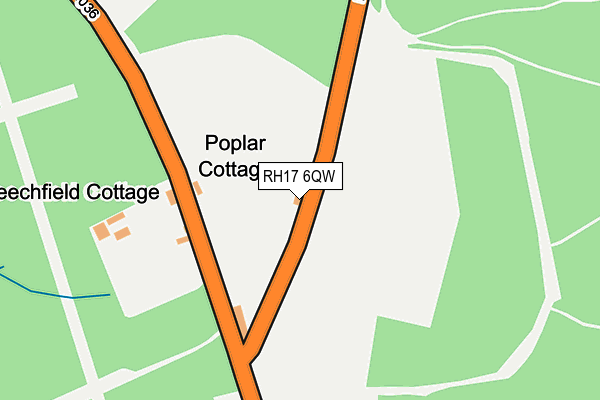 RH17 6QW map - OS OpenMap – Local (Ordnance Survey) RH17 6QW map - OS OpenMap – Local (Ordnance Survey)