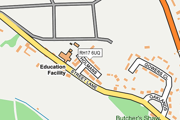RH17 6UQ map - OS OpenMap – Local (Ordnance Survey)