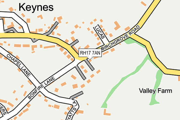 RH17 7AN map - OS OpenMap – Local (Ordnance Survey) RH17 7AN map - OS OpenMap – Local (Ordnance Survey)