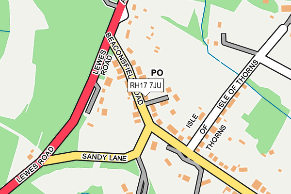 RH17 7JU map - OS OpenMap – Local (Ordnance Survey)