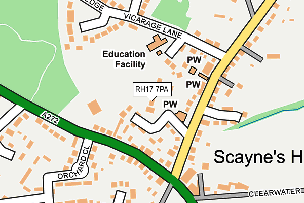 RH17 7PA map - OS OpenMap – Local (Ordnance Survey) RH17 7PA map - OS OpenMap – Local (Ordnance Survey)
