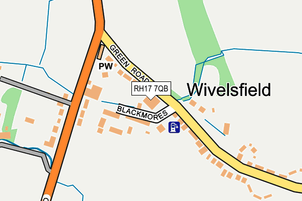 RH17 7QB map - OS OpenMap – Local (Ordnance Survey) RH17 7QB map - OS OpenMap – Local (Ordnance Survey)