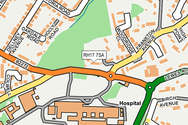 RH17 7SA map - OS OpenMap – Local (Ordnance Survey) RH17 7SA map - OS OpenMap – Local (Ordnance Survey)