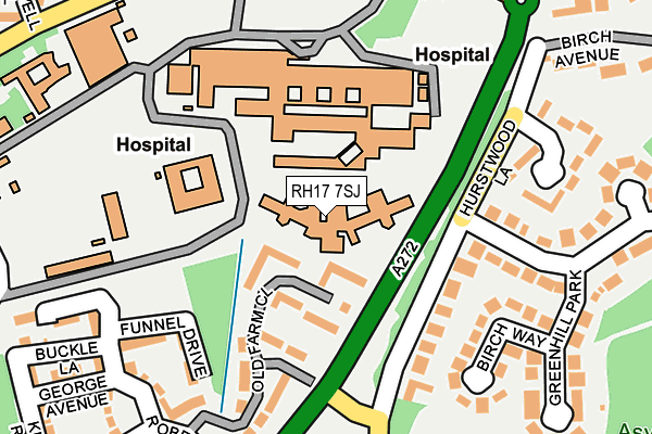 RH17 7SJ map - OS OpenMap – Local (Ordnance Survey) RH17 7SJ map - OS OpenMap – Local (Ordnance Survey)
