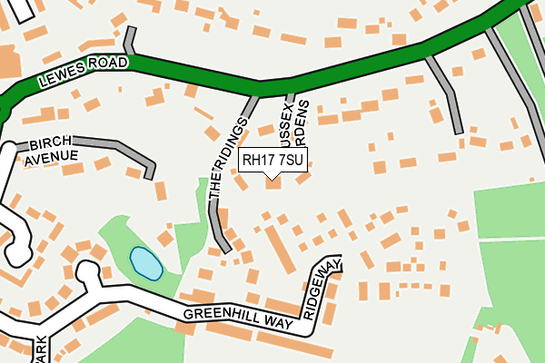 RH17 7SU map - OS OpenMap – Local (Ordnance Survey) RH17 7SU map - OS OpenMap – Local (Ordnance Survey)