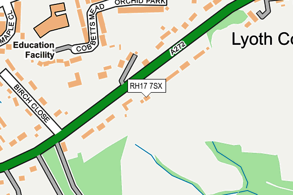 RH17 7SX map - OS OpenMap – Local (Ordnance Survey) RH17 7SX map - OS OpenMap – Local (Ordnance Survey)