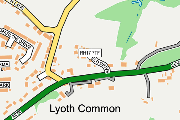 RH17 7TF map - OS OpenMap – Local (Ordnance Survey)