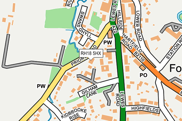 RH18 5HX map - OS OpenMap – Local (Ordnance Survey) RH18 5HX map - OS OpenMap – Local (Ordnance Survey)