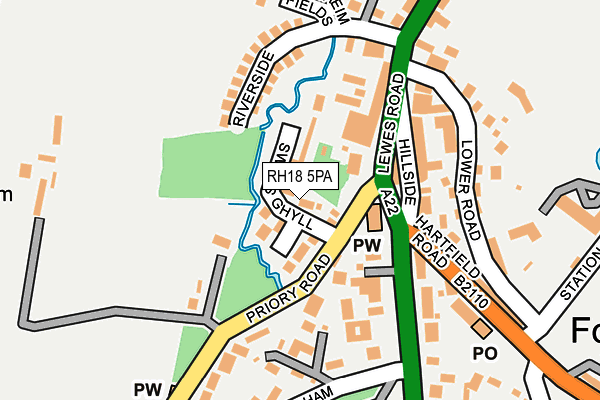 RH18 5PA map - OS OpenMap – Local (Ordnance Survey) RH18 5PA map - OS OpenMap – Local (Ordnance Survey)