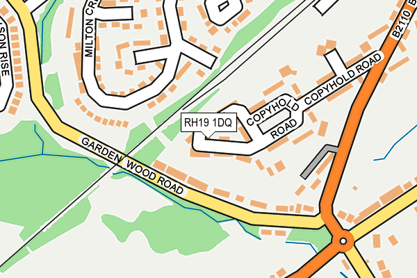 RH19 1DQ map - OS OpenMap – Local (Ordnance Survey) RH19 1DQ map - OS OpenMap – Local (Ordnance Survey)