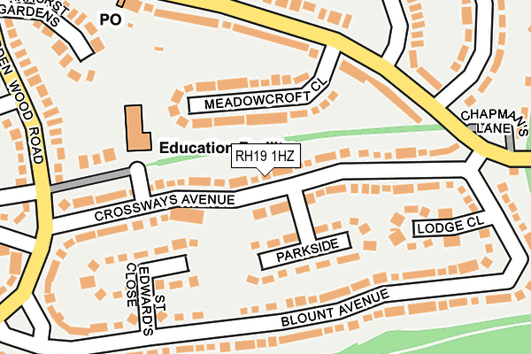 RH19 1HZ map - OS OpenMap – Local (Ordnance Survey) RH19 1HZ map - OS OpenMap – Local (Ordnance Survey)