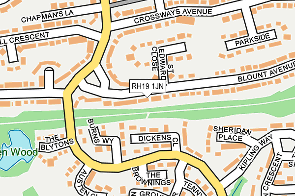 RH19 1JN map - OS OpenMap – Local (Ordnance Survey) RH19 1JN map - OS OpenMap – Local (Ordnance Survey)