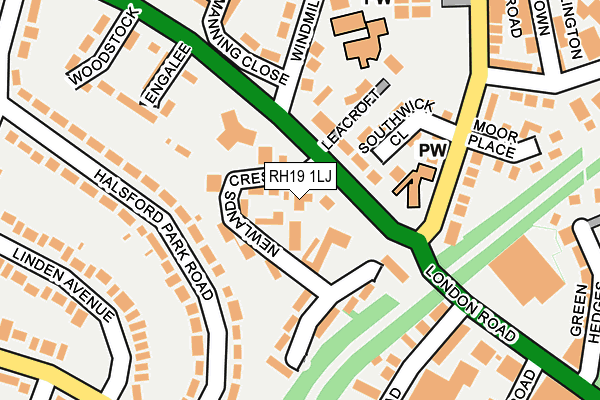 RH19 1LJ map - OS OpenMap – Local (Ordnance Survey) RH19 1LJ map - OS OpenMap – Local (Ordnance Survey)