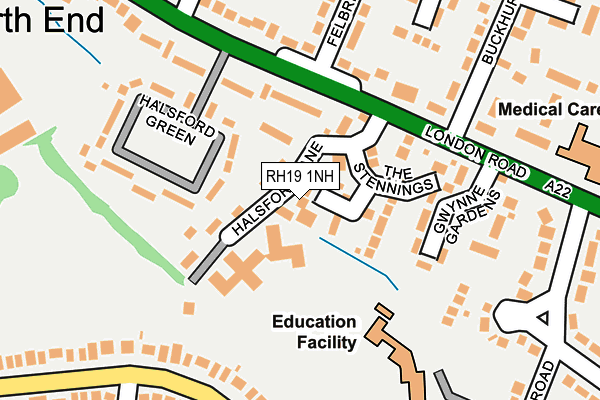 RH19 1NH map - OS OpenMap – Local (Ordnance Survey) RH19 1NH map - OS OpenMap – Local (Ordnance Survey)