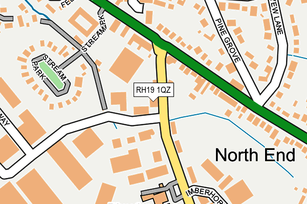 RH19 1QZ map - OS OpenMap – Local (Ordnance Survey) RH19 1QZ map - OS OpenMap – Local (Ordnance Survey)