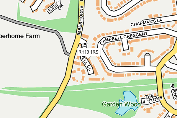 RH19 1RS map - OS OpenMap – Local (Ordnance Survey) RH19 1RS map - OS OpenMap – Local (Ordnance Survey)