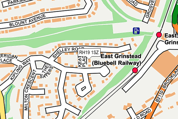 RH19 1SZ map - OS OpenMap – Local (Ordnance Survey) RH19 1SZ map - OS OpenMap – Local (Ordnance Survey)