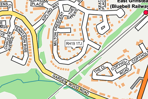 RH19 1TJ map - OS OpenMap – Local (Ordnance Survey) RH19 1TJ map - OS OpenMap – Local (Ordnance Survey)