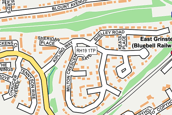 RH19 1TP map - OS OpenMap – Local (Ordnance Survey) RH19 1TP map - OS OpenMap – Local (Ordnance Survey)