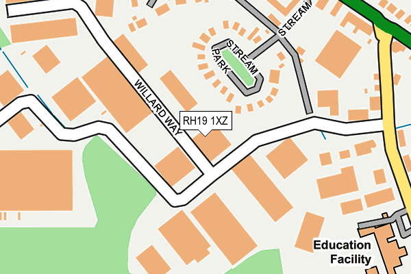 RH19 1XZ map - OS OpenMap – Local (Ordnance Survey) RH19 1XZ map - OS OpenMap – Local (Ordnance Survey)