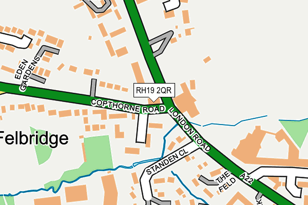 RH19 2QR map - OS OpenMap – Local (Ordnance Survey) RH19 2QR map - OS OpenMap – Local (Ordnance Survey)