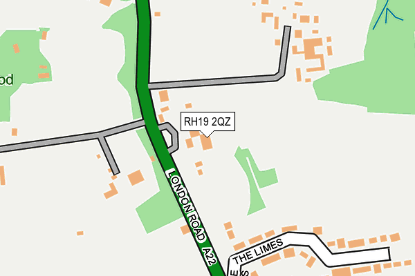 RH19 2QZ map - OS OpenMap – Local (Ordnance Survey) RH19 2QZ map - OS OpenMap – Local (Ordnance Survey)