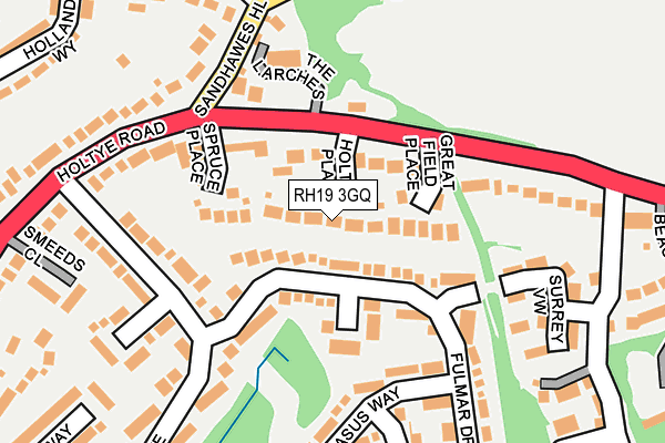RH19 3GQ map - OS OpenMap – Local (Ordnance Survey) RH19 3GQ map - OS OpenMap – Local (Ordnance Survey)
