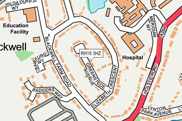 RH19 3HZ map - OS OpenMap – Local (Ordnance Survey) RH19 3HZ map - OS OpenMap – Local (Ordnance Survey)