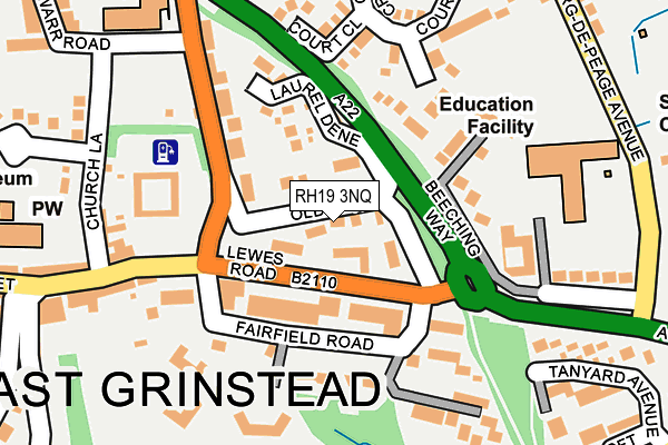 RH19 3NQ map - OS OpenMap – Local (Ordnance Survey) RH19 3NQ map - OS OpenMap – Local (Ordnance Survey)