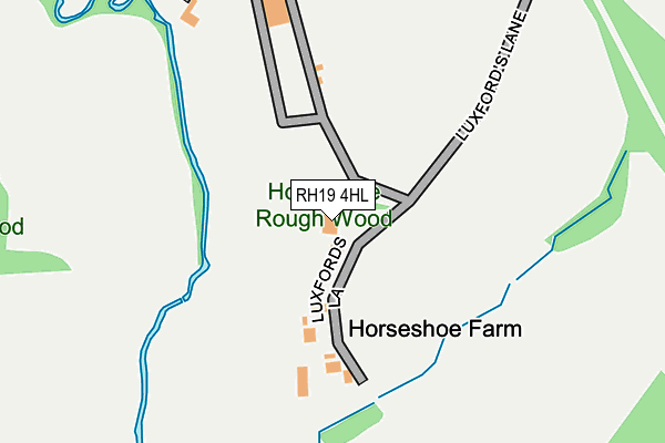 RH19 4HL map - OS OpenMap – Local (Ordnance Survey)