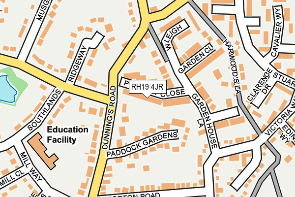 RH19 4JR map - OS OpenMap – Local (Ordnance Survey) RH19 4JR map - OS OpenMap – Local (Ordnance Survey)