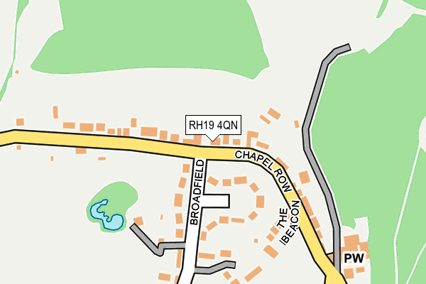 RH19 4QN map - OS OpenMap – Local (Ordnance Survey) RH19 4QN map - OS OpenMap – Local (Ordnance Survey)