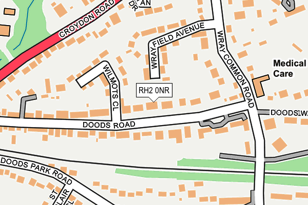 RH2 0NR map - OS OpenMap – Local (Ordnance Survey) RH2 0NR map - OS OpenMap – Local (Ordnance Survey)