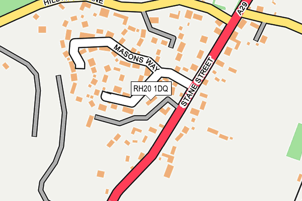 RH20 1DQ map - OS OpenMap – Local (Ordnance Survey) RH20 1DQ map - OS OpenMap – Local (Ordnance Survey)