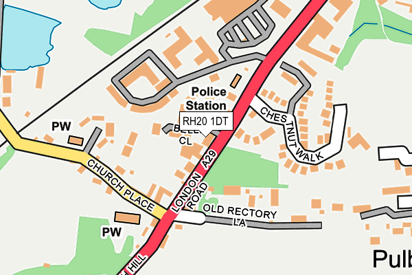 RH20 1DT map - OS OpenMap – Local (Ordnance Survey) RH20 1DT map - OS OpenMap – Local (Ordnance Survey)