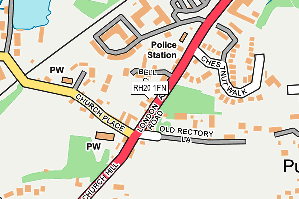 RH20 1FN map - OS OpenMap – Local (Ordnance Survey) RH20 1FN map - OS OpenMap – Local (Ordnance Survey)