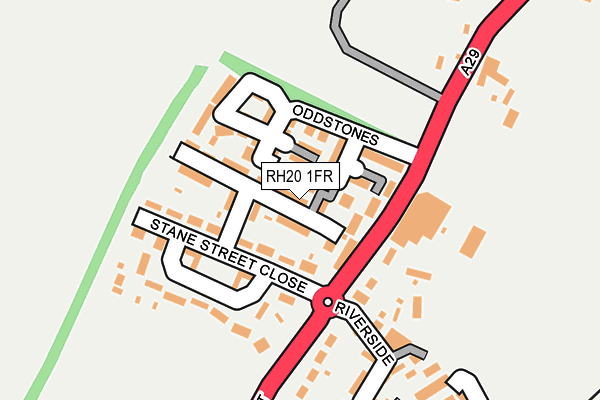 RH20 1FR map - OS OpenMap – Local (Ordnance Survey) RH20 1FR map - OS OpenMap – Local (Ordnance Survey)