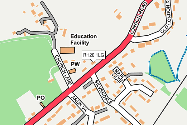 RH20 1LG map - OS OpenMap – Local (Ordnance Survey) RH20 1LG map - OS OpenMap – Local (Ordnance Survey)