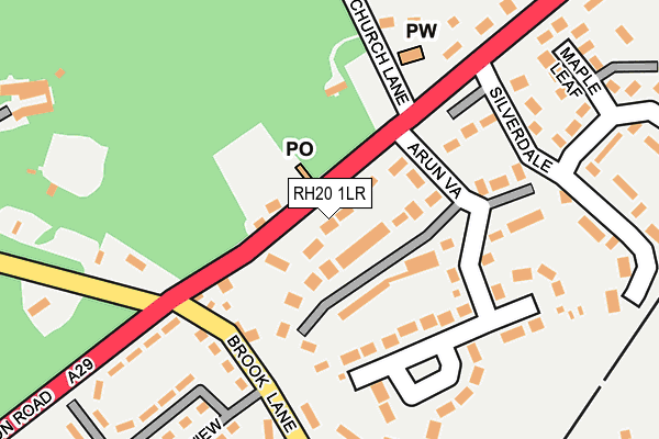 RH20 1LR map - OS OpenMap – Local (Ordnance Survey) RH20 1LR map - OS OpenMap – Local (Ordnance Survey)