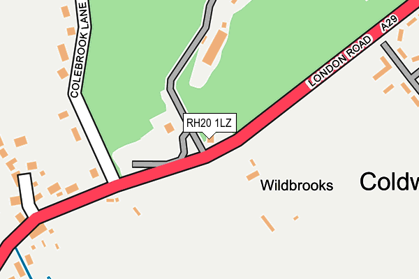 RH20 1LZ map - OS OpenMap – Local (Ordnance Survey) RH20 1LZ map - OS OpenMap – Local (Ordnance Survey)