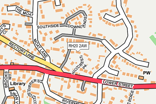 RH20 2AW map - OS OpenMap – Local (Ordnance Survey) RH20 2AW map - OS OpenMap – Local (Ordnance Survey)