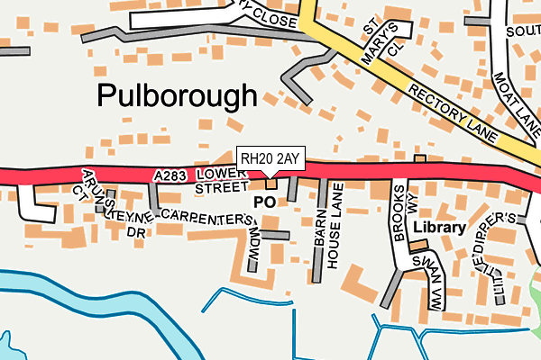 RH20 2AY map - OS OpenMap – Local (Ordnance Survey) RH20 2AY map - OS OpenMap – Local (Ordnance Survey)