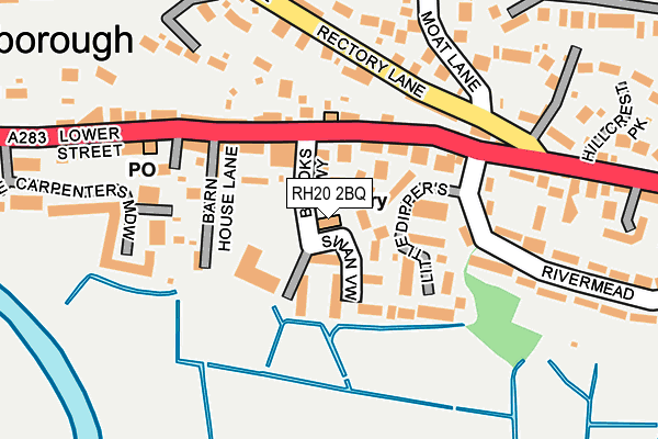 RH20 2BQ map - OS OpenMap – Local (Ordnance Survey) RH20 2BQ map - OS OpenMap – Local (Ordnance Survey)